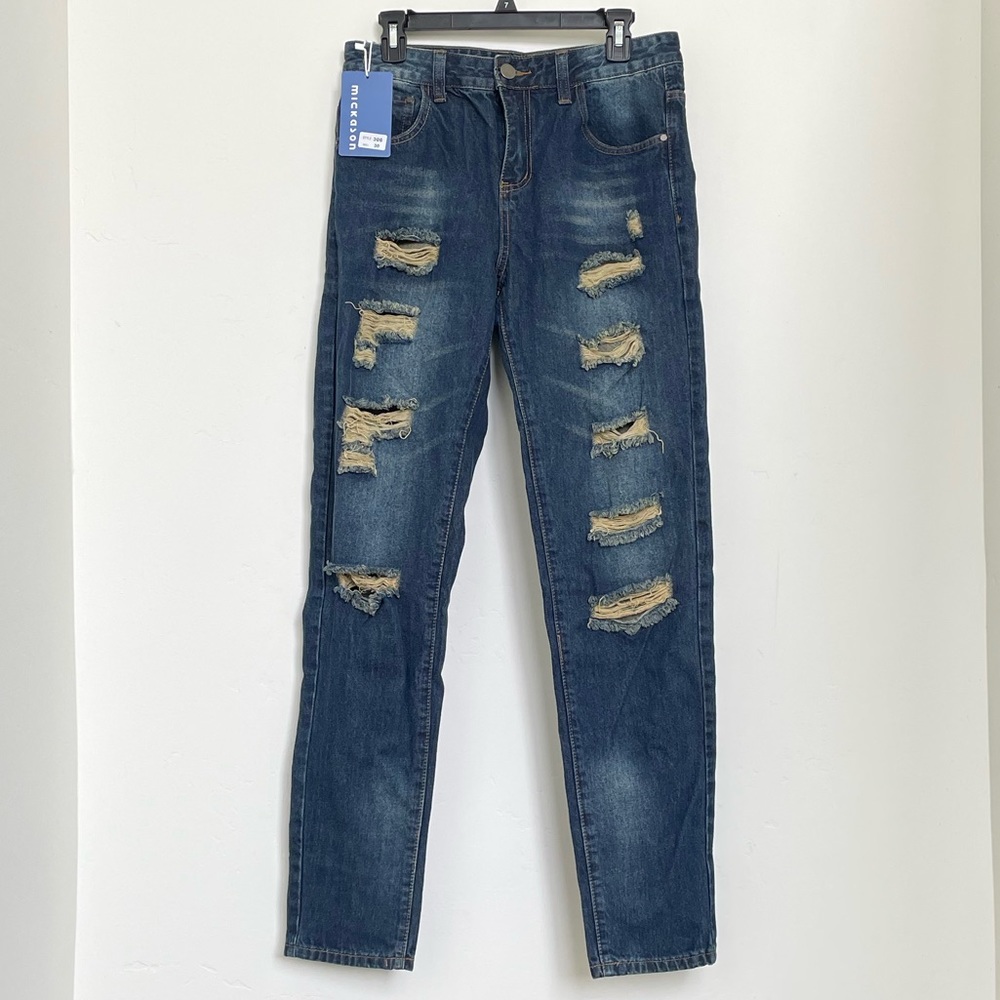 Mikason Ripped Jeans, Size 30, NWT